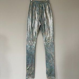 NORBLACK NORWHITE Silver Tie Dye Iridescent Leggings